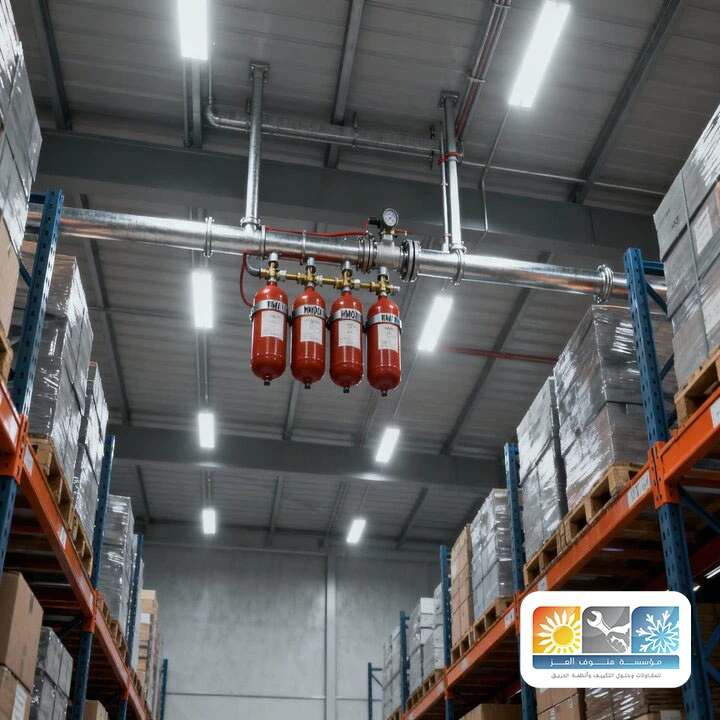 تصميم نظام اطفاء غازي الطائف