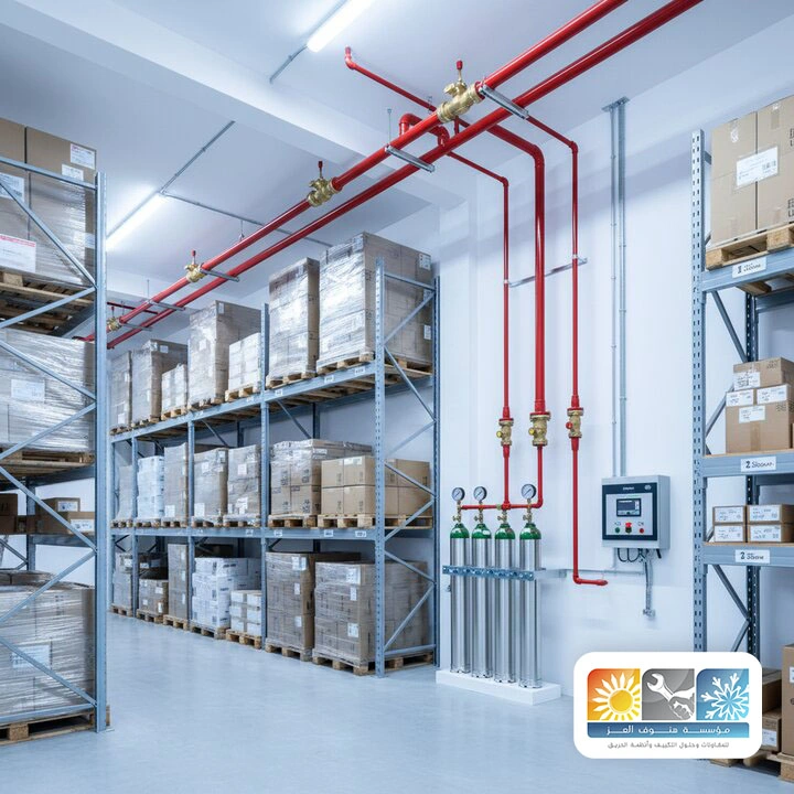 تصميم نظام اطفاء غازي الطائف